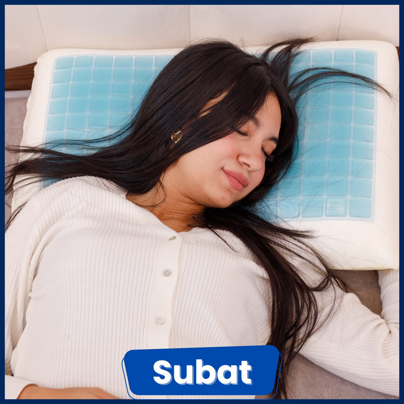 مخدة فلات ميموري فوم جل للتبريد