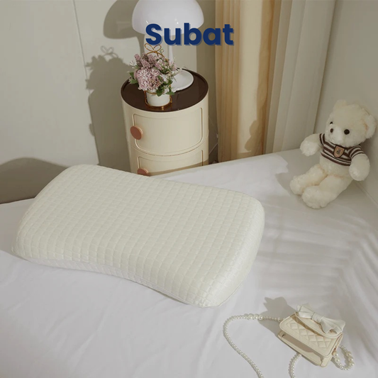 Curved memory foam pillow