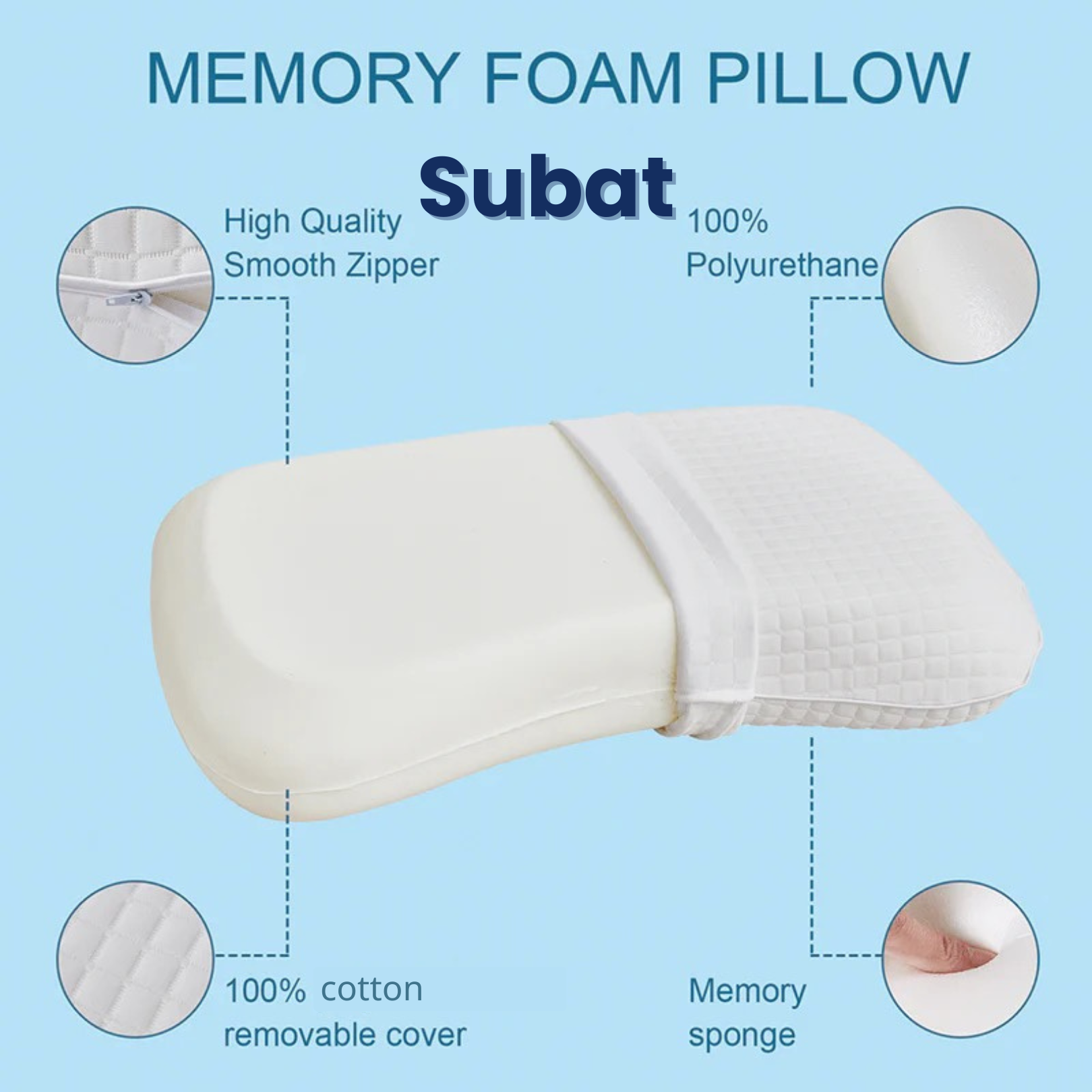Curved Memory Foam Pillow