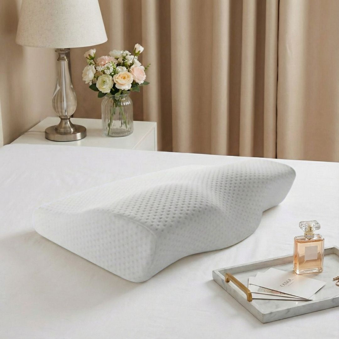 Cervical memory foam neck pillow