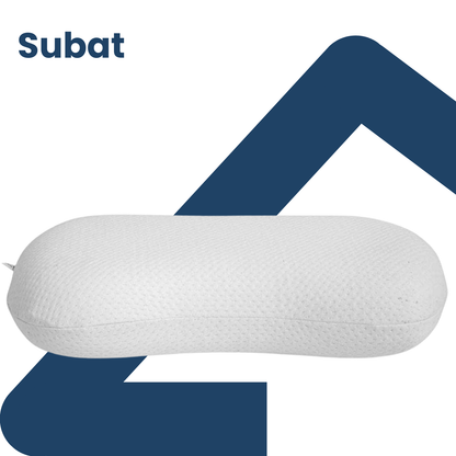 Curved memory foam pillow