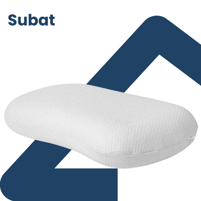 Curved memory foam pillow