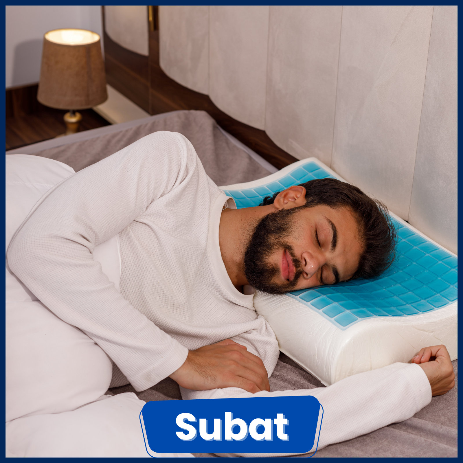 Wavy Memory Foam Cooling Gel Pillow