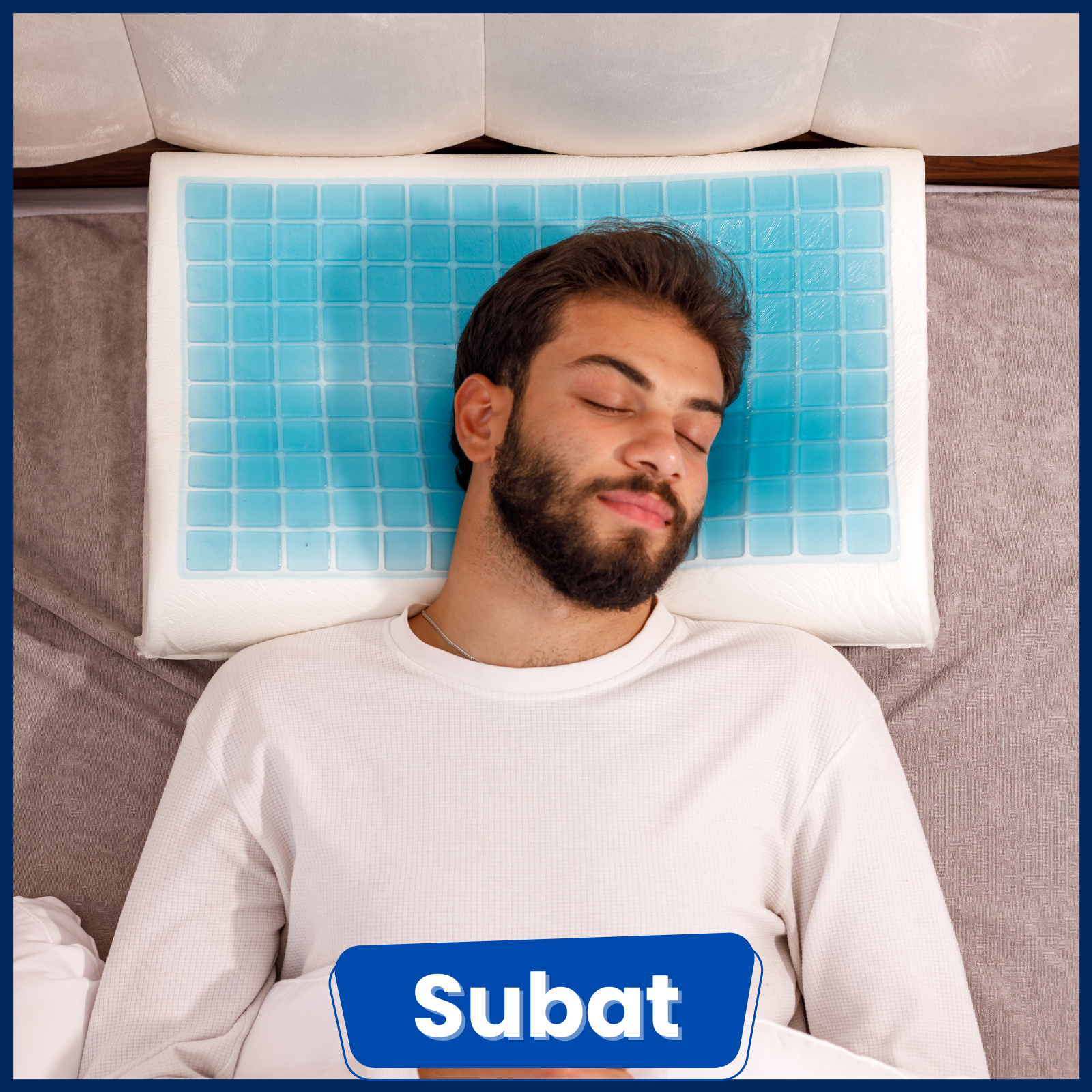 Wavy Memory Foam Cooling Gel Pillow